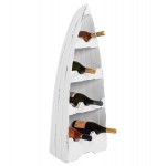 ΚΑΘΕΤΗ ΚΑΒΑ ΜΠΟΥΚΑΛΙΩΝ 10 ΘΕΣΕΩΝ ΣΕ ΣΧΗΜΑ ΒΑΡΚΑΣ ΑΠΟ ΜΑΟΝΙ HM9493 36x26x92,5 εκ.