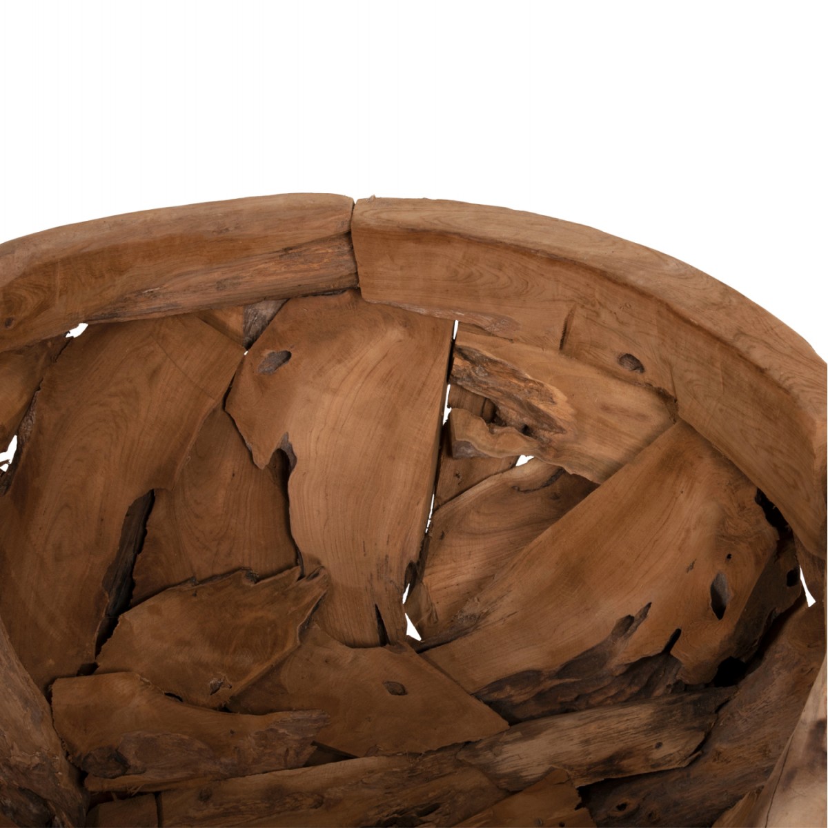 ΤΡΑΠΕΖΙ ΣΑΛΟΝΙΟΥ ΣΤΡΟΓΓΥΛΟ HM4279 ΚΟΜΜΑΤΙΑ ΡΙΖΑΣ ΤΕΑΚ ΣΕ ΦΥΣΙΚΟ Φ100x43,5Υεκ.