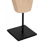 ΕΠΙΤΡΑΠΕΖΙΟ ΔΙΑΚΟΣΜΗΤΙΚΟ ΠΡΟΣΩΠΟ HM4312 PARAS STONE-ΜΑΥΡΟ ΜΕΤΑΛΛΙΚΟ STAND 9x3x22Yεκ.