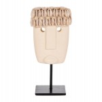 ΕΠΙΤΡΑΠΕΖΙΟ ΔΙΑΚΟΣΜΗΤΙΚΟ ΠΡΟΣΩΠΟ HM4313 PARAS STONE ΣΕ ΜΕΤΑΛΛΙΚΟ ΜΑΥΡΟ STAND 9x6x19Yεκ.