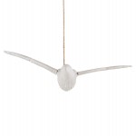 ΚΡΕΜΑΣΤΟ ΔΙAΚΟΣΜΗΤΙΚΟ ΓΛΑΡΟΣ HM4301 ΞΥΛΟ ΑΛΜΠΑΣΙΑΣ ΣΕ WHITEWASH 65x40x16-96Y εκ.