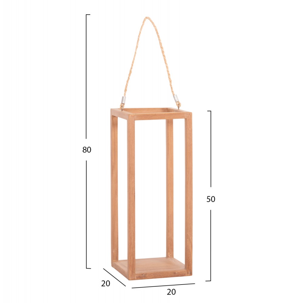 ΕΠΙΤΡΑΠΕΖΙΟ ΔΙΑΚΟΣΜΗΤΙΚΟ ΦΑΝΑΡΙ ΓΙΑ ΚΕΡΙ FENT HM4582 ΞΥΛΟ TEAK ΦΥΣΙΚΟ 20x20x50-80Υεκ.