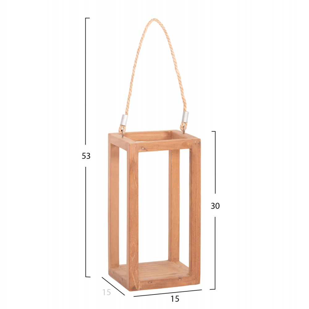 ΕΠΙΤΡΑΠΕΖΙΟ ΔΙΑΚΟΣΜΗΤΙΚΟ ΦΑΝΑΡΙ ΓΙΑ ΚΕΡΙ FENT HM4583 ΞΥΛΟ TEAK ΦΥΣΙΚΟ 15x15x30-53Υεκ.