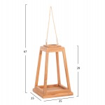 ΕΠΙΤΡΑΠΕΖΙΟ ΔΙΑΚΟΣΜΗΤΙΚΟ ΦΑΝΑΡΙ ΓΙΑ ΚΕΡΙ RAMI HM4584 ΞΥΛΟ TEAK ΦΥΣΙΚΟ 25x25x39-67Υεκ.