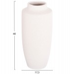 ΕΠΙΤΡΑΠΕΖΙΟ ΚΕΡΑΜΙΚΟ ΔΙΑΚΟΣΜΗΤΙΚΟ ΒΑΖΟ GALAD HM4587.01 ΕΚΡΟΥ ΚΡΥΣΤΑΛΛΙΚΟ Φ17,5x40Υεκ