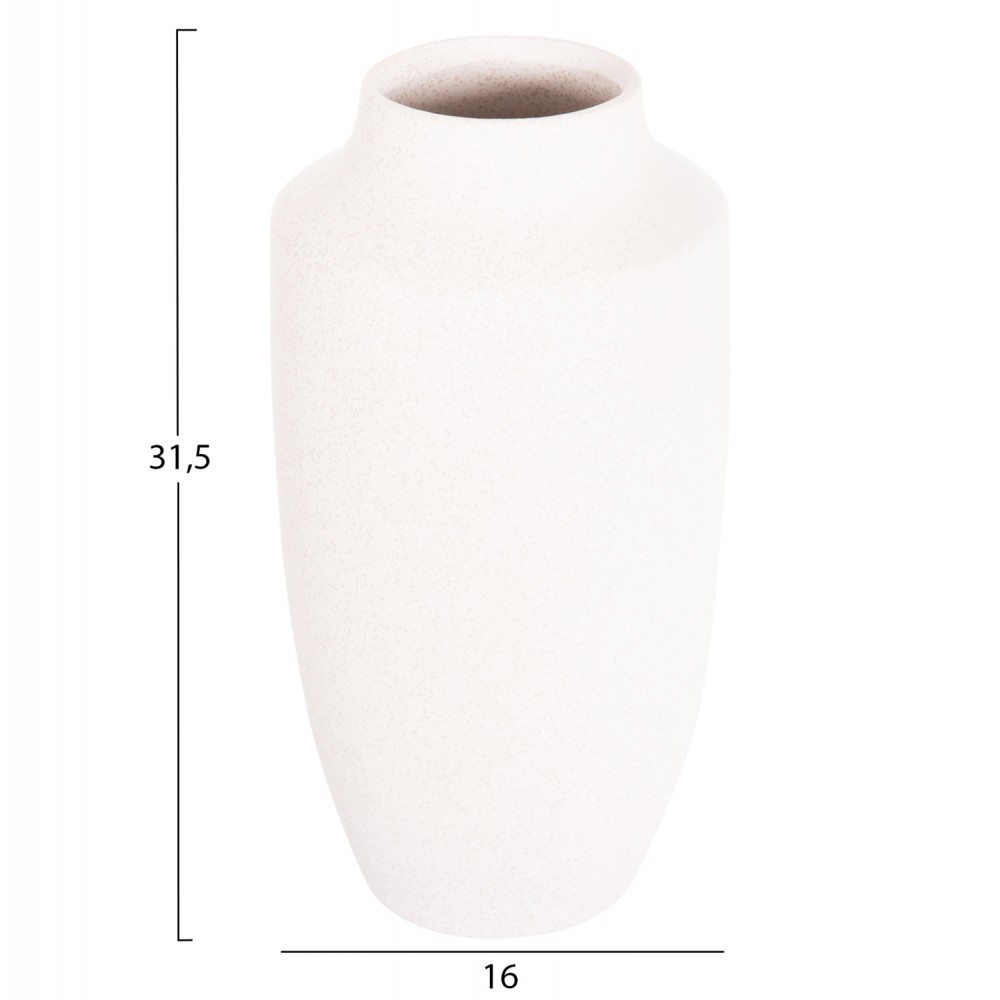 ΕΠΙΤΡΑΠΕΖΙΟ ΚΕΡΑΜΙΚΟ ΔΙΑΚΟΣΜΗΤΙΚΟ ΒΑΖΟ GALAD HM4588.01 ΕΚΡΟΥ ΚΡΥΣΤΑΛΛΙΚΟ Φ16x32Υεκ