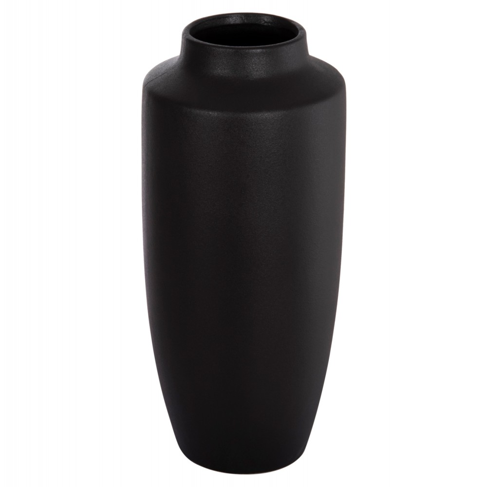 ΕΠΙΤΡΑΠΕΖΙΟ ΚΕΡΑΜΙΚΟ ΔΙΑΚΟΣΜΗΤΙΚΟ ΒΑΖΟ GALAD HM4587.02 ΜΑΥΡΟ ΜΑΤ Φ17,5x40Υ εκ.