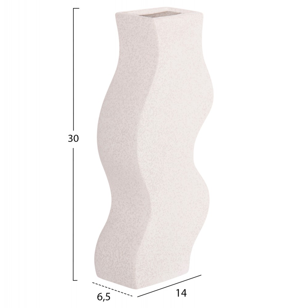 ΕΠΙΤΡΑΠΕΖΙΟ ΚΕΡΑΜΙΚΟ ΔΙΑΚΟΣΜΗΤΙΚΟ ΣΕΙΡΑ SEBOR HM4589.01 ΕΚΡΟΥ ΚΡΥΣΤΑΛΛΙΚΟ 14x6.5x30Υεκ