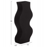 ΕΠΙΤΡΑΠΕΖΙΟ ΚΕΡΑΜΙΚΟ ΔΙΑΚΟΣΜΗΤΙΚΟ ΣΕΙΡΑ SEBOR HM4589.02 ΜΑΥΡΟ ΜΑΤ 14x6.5x30Υεκ