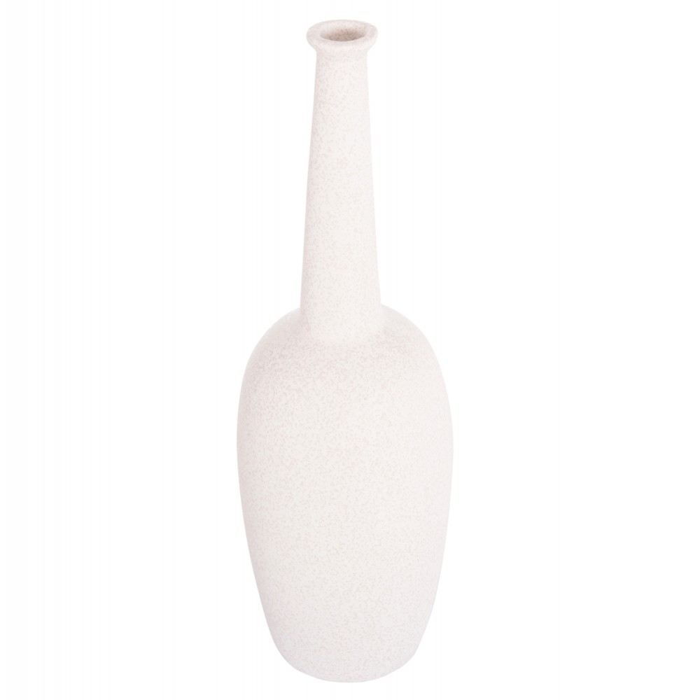 ΕΠΙΤΡΑΠΕΖΙΟ ΚΕΡΑΜΙΚΟ ΔΙΑΚΟΣΜΗΤΙΚΟ ELENDIL HM4591.01 ΥΠΟΛΕΥΚΟ ΚΡΥΣΤΑΛΛΙΚΟ Φ12x39.5Υεκ