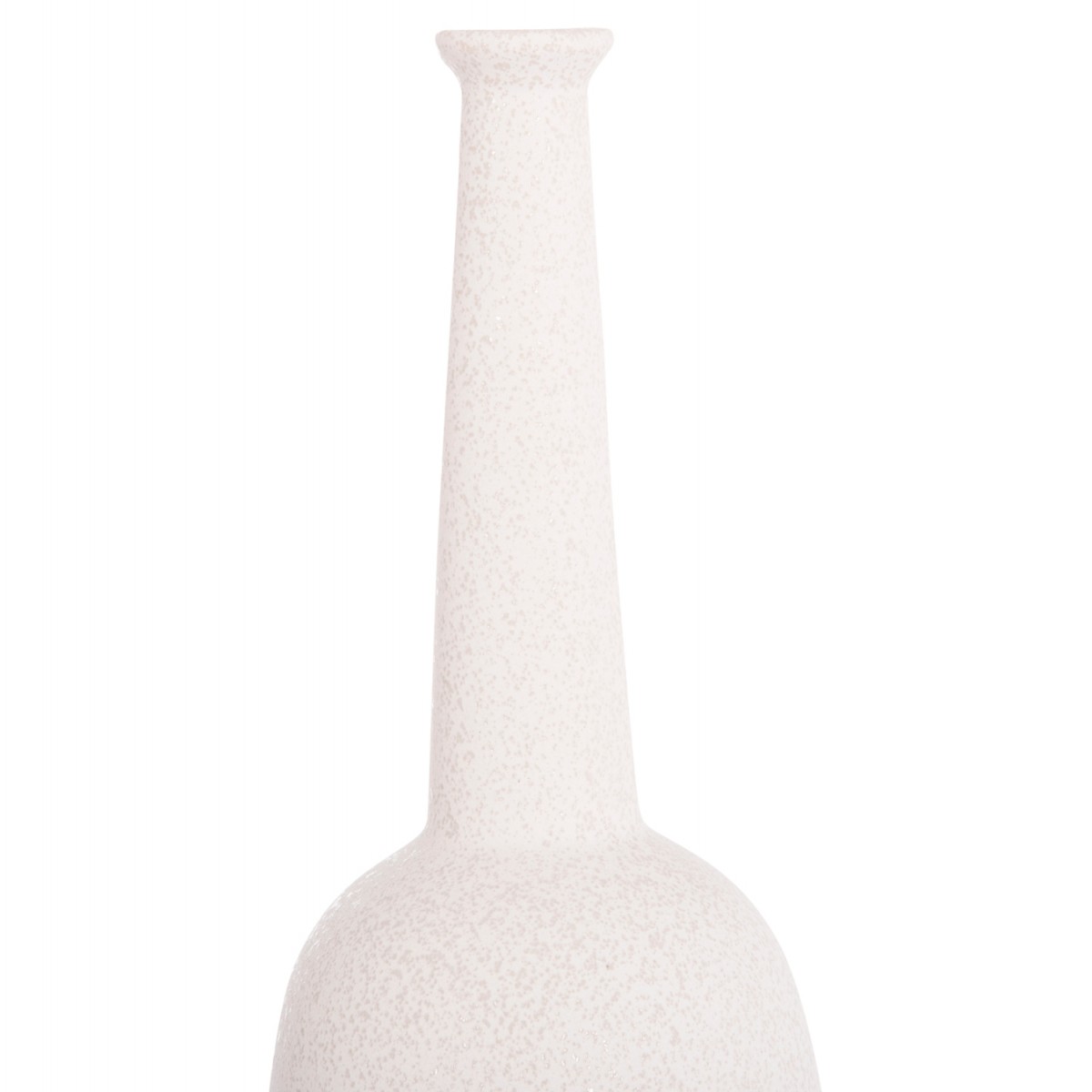 ΕΠΙΤΡΑΠΕΖΙΟ ΚΕΡΑΜΙΚΟ ΔΙΑΚΟΣΜΗΤΙΚΟ ELENDIL HM4591.01 ΥΠΟΛΕΥΚΟ ΚΡΥΣΤΑΛΛΙΚΟ Φ12x39.5Υεκ