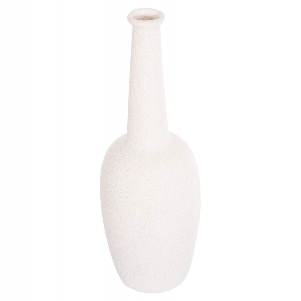 ΕΠΙΤΡΑΠΕΖΙΟ ΚΕΡΑΜΙΚΟ ΔΙΑΚΟΣΜΗΤΙΚΟ ELENDIL HM4592.01 ΥΠΟΛΕΥΚΟ ΚΡΥΣΤΑΛΛΙΚΟ Φ10x30Υ εκ