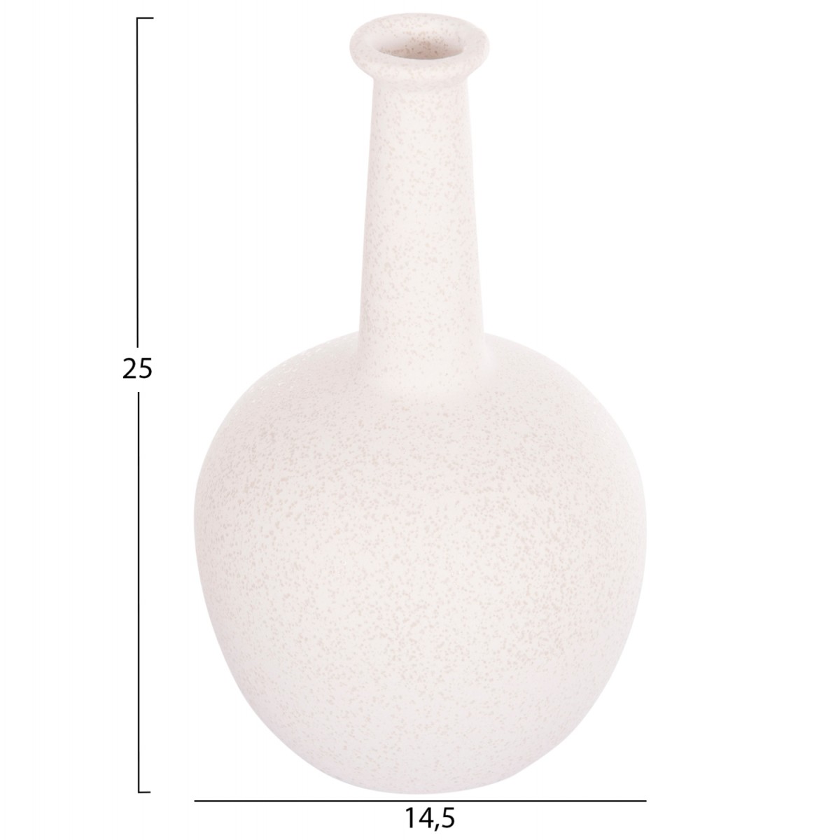 ΕΠΙΤΡΑΠΕΖΙΟ ΚΕΡΑΜΙΚΟ ΔΙΑΚΟΣΜΗΤΙΚΟ ELENDIL HM4593.01 ΥΠΟΛΕΥΚΟ ΚΡΥΣΤΑΛΛΙΚΟ Φ15x25Υεκ