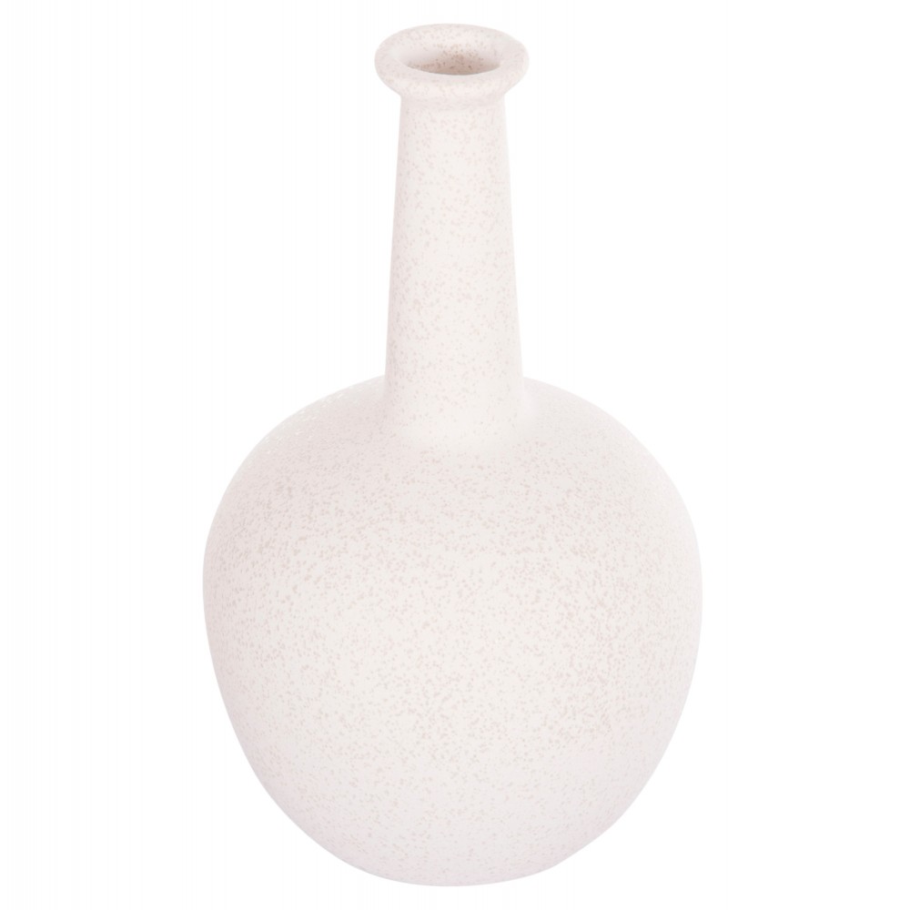 ΕΠΙΤΡΑΠΕΖΙΟ ΚΕΡΑΜΙΚΟ ΔΙΑΚΟΣΜΗΤΙΚΟ ELENDIL HM4593.01 ΥΠΟΛΕΥΚΟ ΚΡΥΣΤΑΛΛΙΚΟ Φ15x25Υεκ