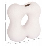 ΕΠΙΤΡΑΠΕΖΙΟ ΚΕΡΑΜΙΚΟ ΔΙΑΚΟΣΜΗΤΙΚΟ SEBOR HM4594.01 ΥΠΟΛΕΥΚΟ ΚΡΥΣΤΑΛΛΙΚΟ 18x9x18Υεκ