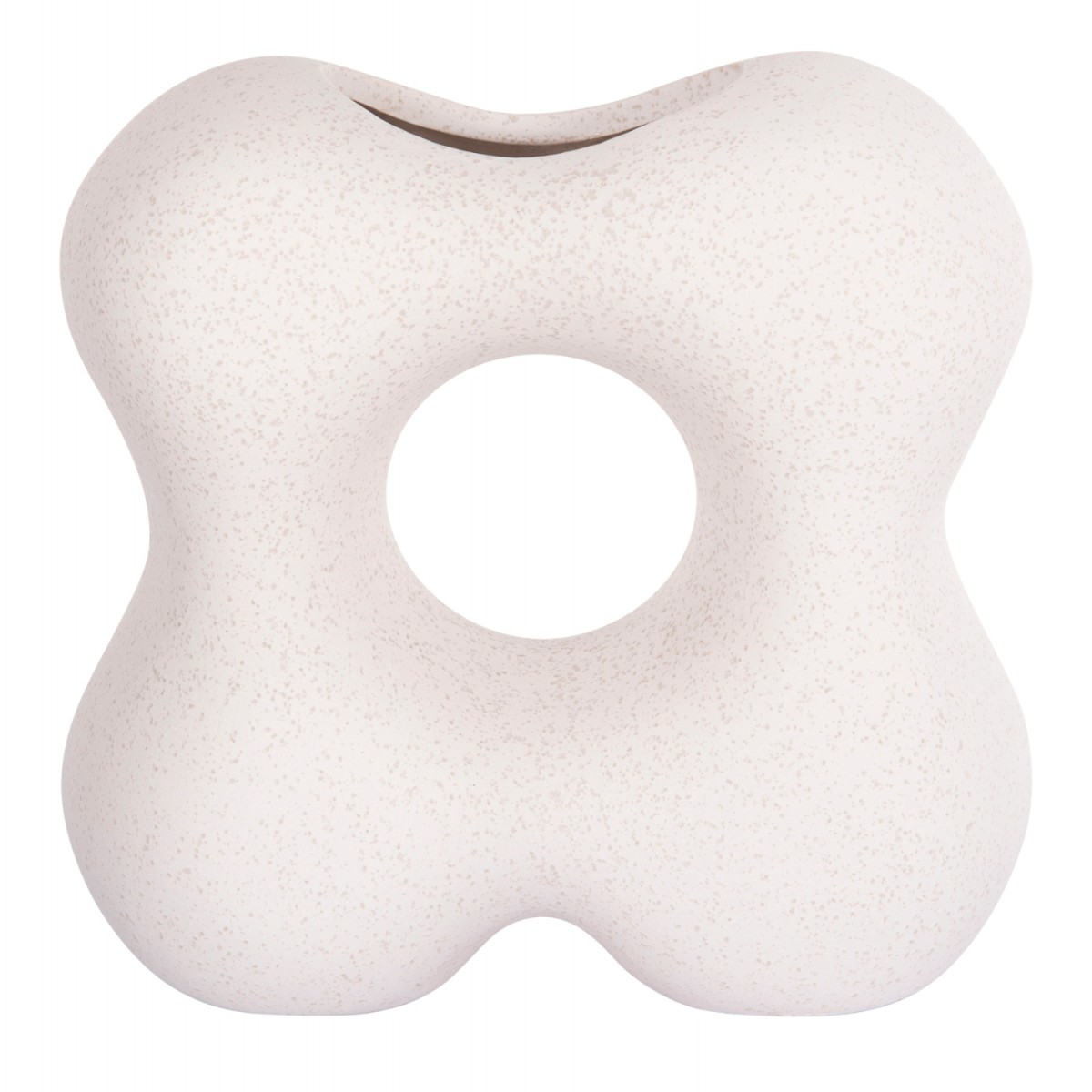 ΕΠΙΤΡΑΠΕΖΙΟ ΚΕΡΑΜΙΚΟ ΔΙΑΚΟΣΜΗΤΙΚΟ SEBOR HM4594.01 ΥΠΟΛΕΥΚΟ ΚΡΥΣΤΑΛΛΙΚΟ 18x9x18Υεκ