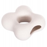 ΕΠΙΤΡΑΠΕΖΙΟ ΚΕΡΑΜΙΚΟ ΔΙΑΚΟΣΜΗΤΙΚΟ SEBOR HM4594.01 ΥΠΟΛΕΥΚΟ ΚΡΥΣΤΑΛΛΙΚΟ 18x9x18Υεκ