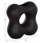 ΕΠΙΤΡΑΠΕΖΙΟ ΚΕΡΑΜΙΚΟ ΔΙΑΚΟΣΜΗΤΙΚΟ SEBOR HM4594.02 ΜΑΥΡΟ ΜΑΤ 18x9x18Υεκ