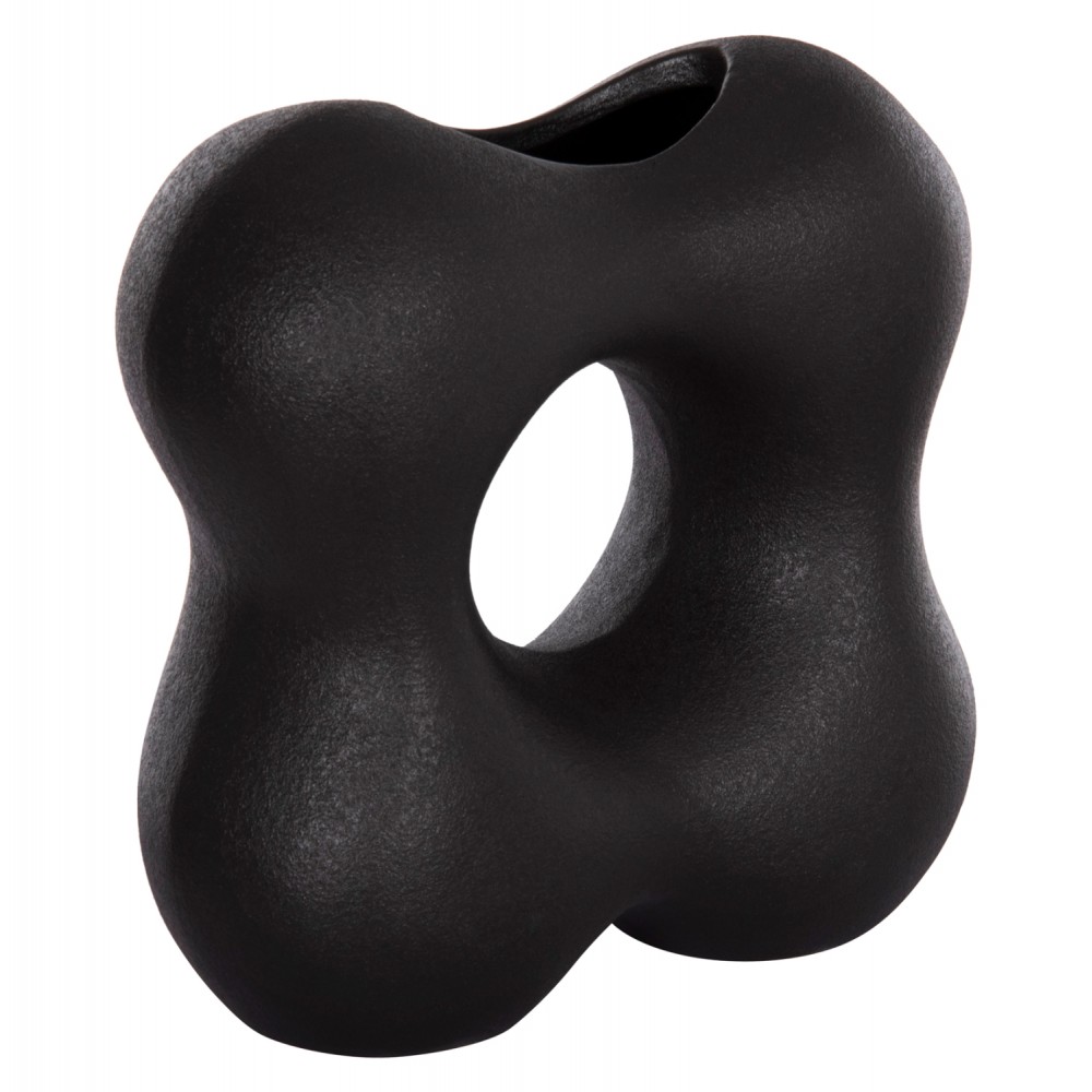 ΕΠΙΤΡΑΠΕΖΙΟ ΚΕΡΑΜΙΚΟ ΔΙΑΚΟΣΜΗΤΙΚΟ SEBOR HM4594.02 ΜΑΥΡΟ ΜΑΤ 18x9x18Υεκ