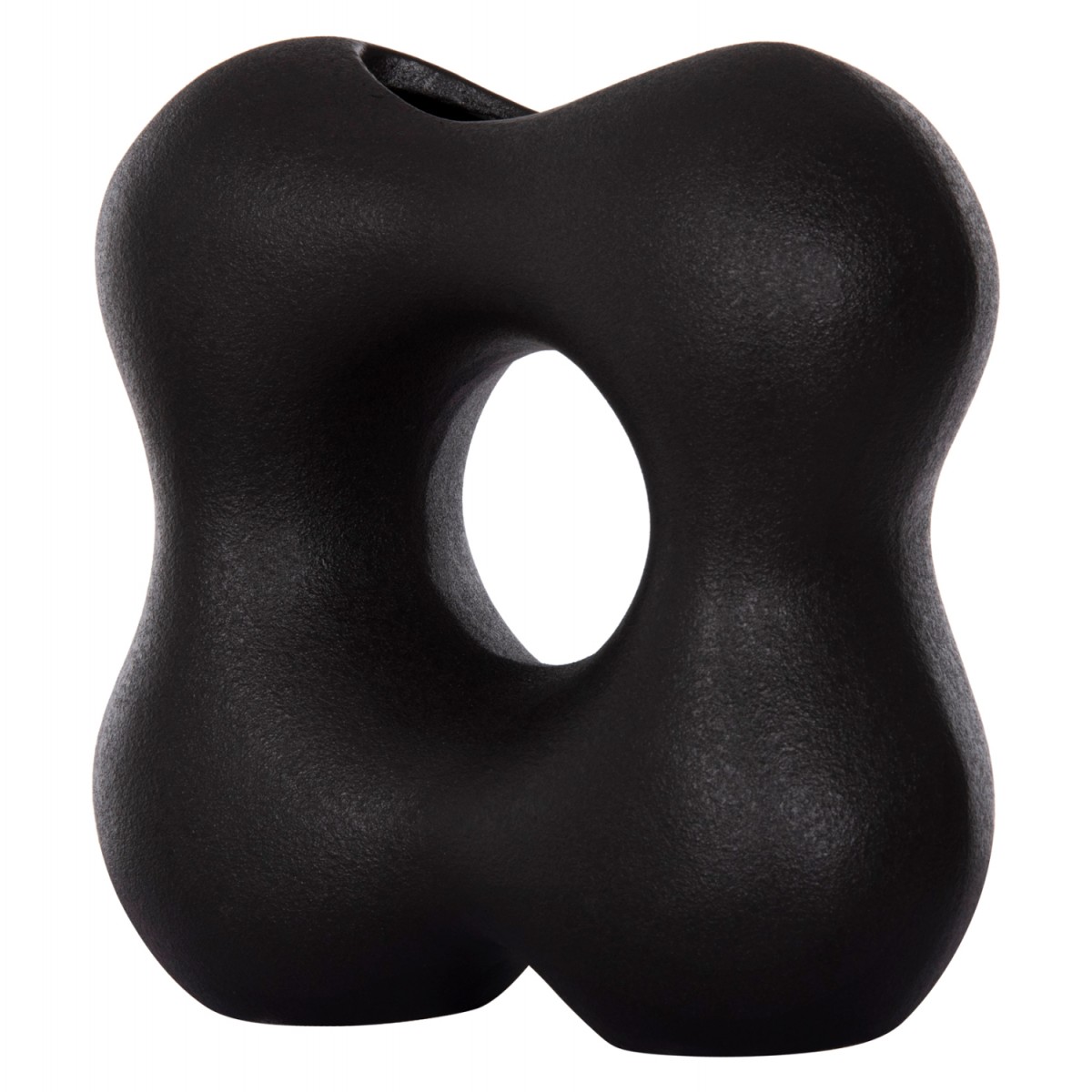 ΕΠΙΤΡΑΠΕΖΙΟ ΚΕΡΑΜΙΚΟ ΔΙΑΚΟΣΜΗΤΙΚΟ SEBOR HM4594.02 ΜΑΥΡΟ ΜΑΤ 18x9x18Υεκ