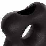 ΕΠΙΤΡΑΠΕΖΙΟ ΚΕΡΑΜΙΚΟ ΔΙΑΚΟΣΜΗΤΙΚΟ SEBOR HM4594.02 ΜΑΥΡΟ ΜΑΤ 18x9x18Υεκ