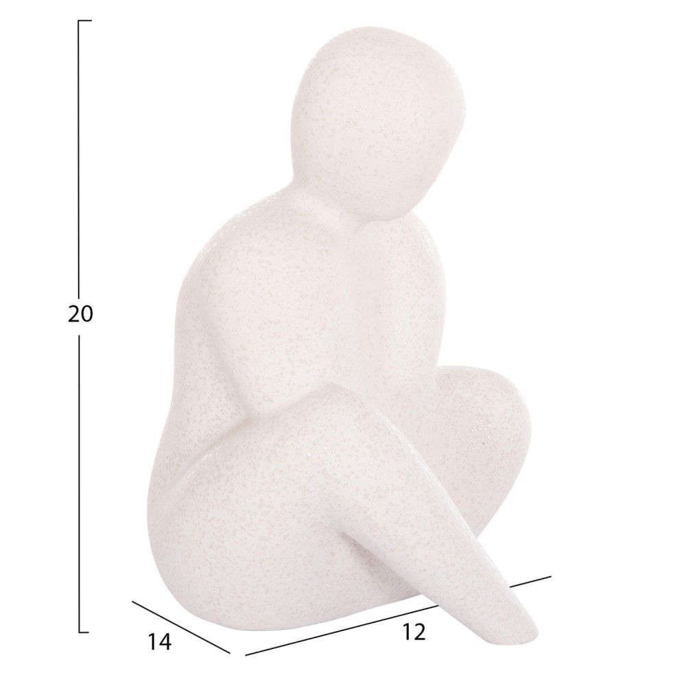 ΕΠΙΤΡΑΠΕΖΙΟ ΚΕΡΑΜΙΚΟ ΔΙΑΚΟΣΜΗΤΙΚΟ HUMANS HM4595 ΚΡΥΣΤΑΛΛ.ΥΠΟΛΕΥΚΟ 12x14x20Υ εκ.