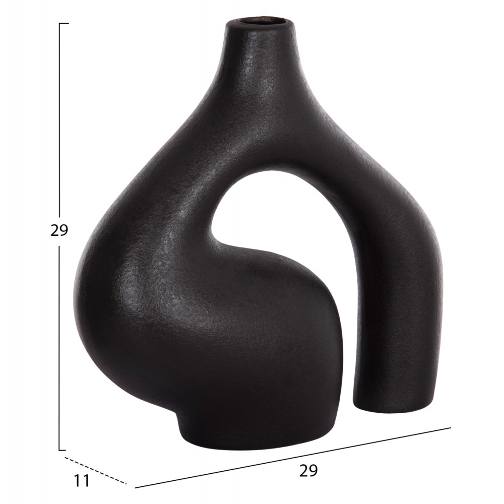 ΕΠΙΤΡΑΠΕΖΙΟ ΚΕΡΑΜΙΚΟ ΔΙΑΚΟΣΜΗΤΙΚΟ ISIL HM4597.02 ΜΑΥΡΟ ΜΑΤ 29x11x29Υεκ