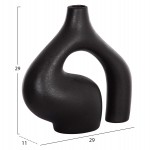 ΕΠΙΤΡΑΠΕΖΙΟ ΚΕΡΑΜΙΚΟ ΔΙΑΚΟΣΜΗΤΙΚΟ ISIL HM4597.02 ΜΑΥΡΟ ΜΑΤ 29x11x29Υεκ