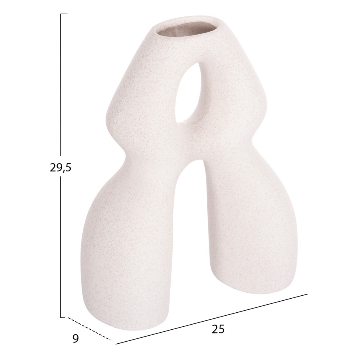 ΕΠΙΤΡΑΠΕΖΙΟ ΚΕΡΑΜΙΚΟ ΔΙΑΚΟΣΜΗΤΙΚΟ ISIL HM4598.01 ΥΠΟΛΕΥΚΟ ΚΡΥΣΤΑΛΛΙΚΟ 25x9x29,5Υεκ