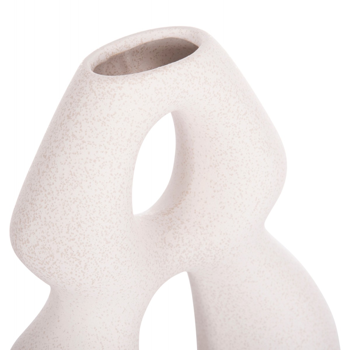 ΕΠΙΤΡΑΠΕΖΙΟ ΚΕΡΑΜΙΚΟ ΔΙΑΚΟΣΜΗΤΙΚΟ ISIL HM4598.01 ΥΠΟΛΕΥΚΟ ΚΡΥΣΤΑΛΛΙΚΟ 25x9x29,5Υεκ