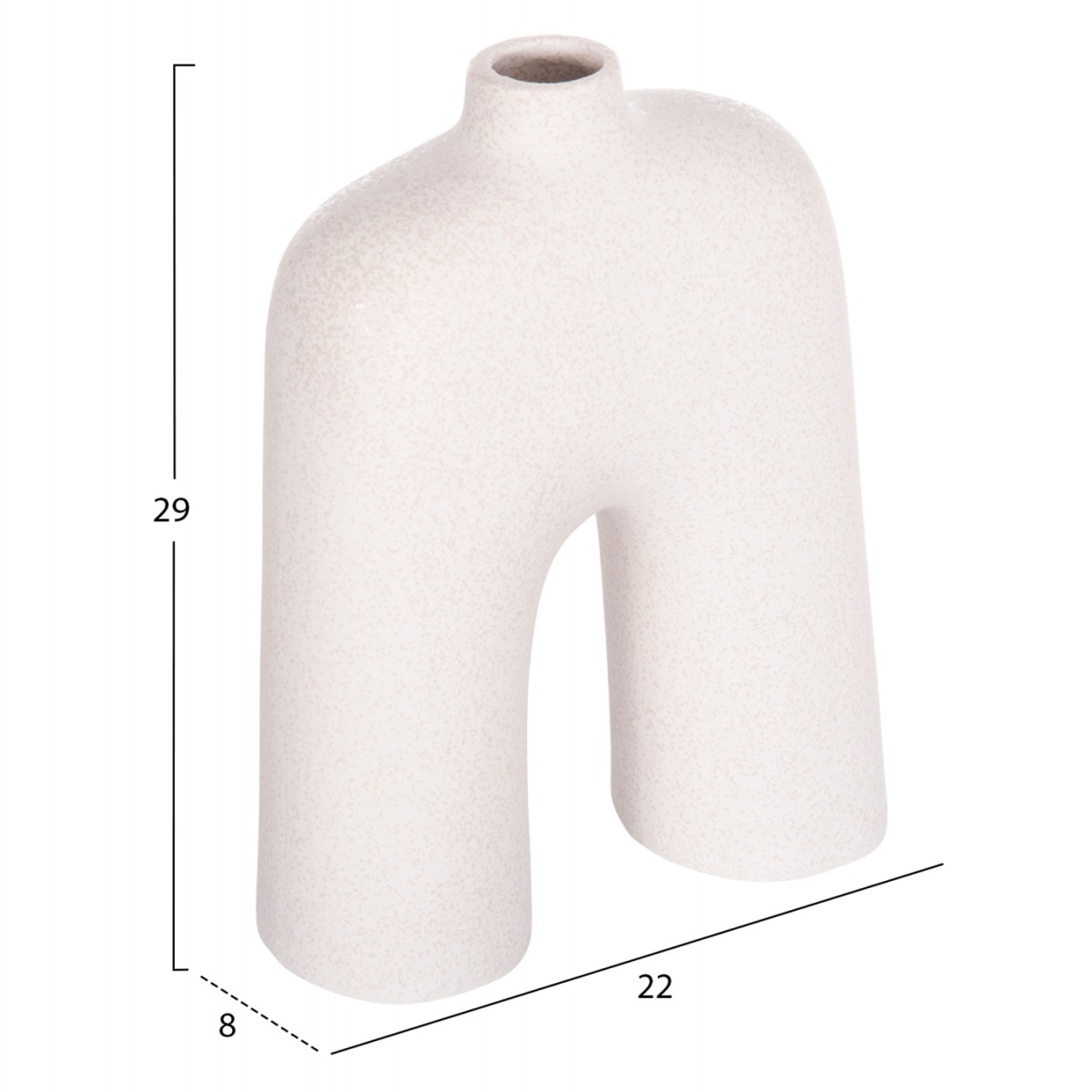 ΕΠΙΤΡΑΠΕΖΙΟ ΚΕΡΑΜΙΚΟ ΔΙΑΚΟΣΜΗΤΙΚΟ ISIL HM4599.01 ΚΡΥΣΤΑΛΛ.ΥΠΟΛΕΥΚΟ 22x8x29Υεκ