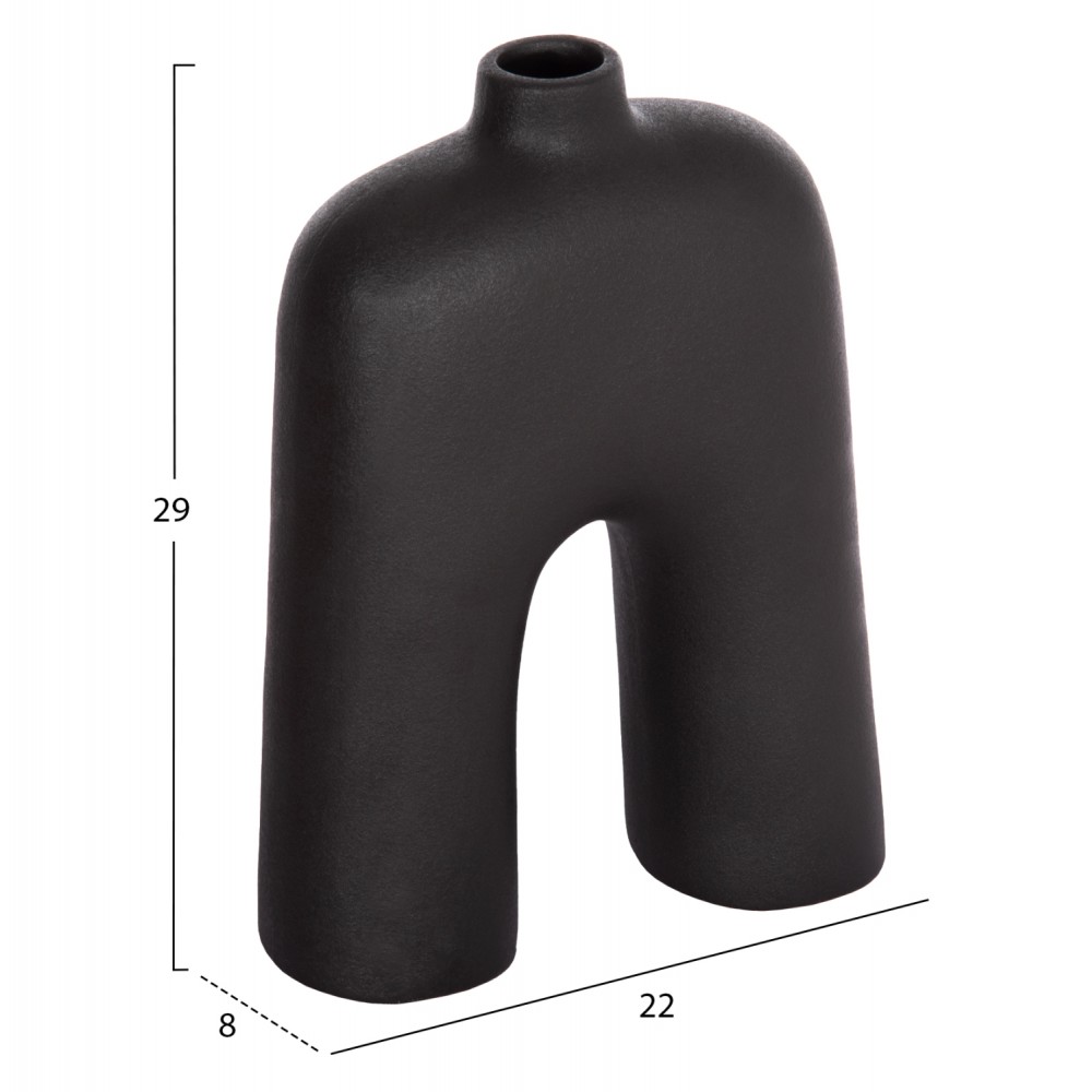 ΕΠΙΤΡΑΠΕΖΙΟ ΚΕΡΑΜΙΚΟ ΔΙΑΚΟΣΜΗΤΙΚΟ ΣΕΙΡΑ ISIL HM4599.02 ΜΑΥΡΟ ΜΑΤ 22x8x29Υεκ