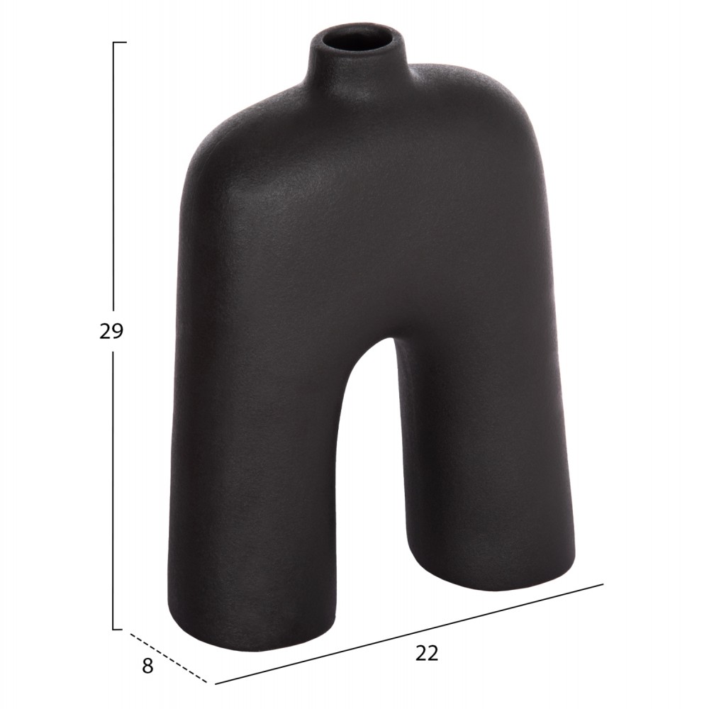 ΕΠΙΤΡΑΠΕΖΙΟ ΚΕΡΑΜΙΚΟ ΔΙΑΚΟΣΜΗΤΙΚΟ ΣΕΙΡΑ ISIL HM4599.02 ΜΑΥΡΟ ΜΑΤ 22x8x29Υεκ