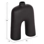 ΕΠΙΤΡΑΠΕΖΙΟ ΚΕΡΑΜΙΚΟ ΔΙΑΚΟΣΜΗΤΙΚΟ ΣΕΙΡΑ ISIL HM4599.02 ΜΑΥΡΟ ΜΑΤ 22x8x29Υεκ