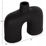 ΕΠΙΤΡΑΠΕΖΙΟ ΚΕΡΑΜΙΚΟ ΔΙΑΚΟΣΜΗΤΙΚΟ ISIL HM4600.02 ΜΑΥΡΟ ΜΑΤ 27x9,5x22,5Y εκ.