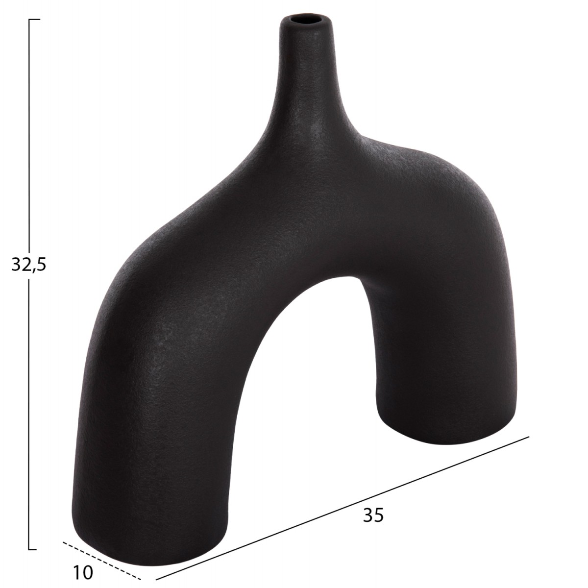 ΕΠΙΤΡΑΠΕΖΙΟ ΚΕΡΑΜΙΚΟ ΔΙΑΚΟΣΜΗΤΙΚΟ ΣΕΙΡΑ ISIL HM4601.02 ΜΑΥΡΟ ΜΑΤ 35x10x32.5Υεκ