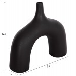 ΕΠΙΤΡΑΠΕΖΙΟ ΚΕΡΑΜΙΚΟ ΔΙΑΚΟΣΜΗΤΙΚΟ ΣΕΙΡΑ ISIL HM4601.02 ΜΑΥΡΟ ΜΑΤ 35x10x32.5Υεκ