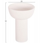 ΕΠΙΤΡΑΠΕΖΙΟ ΚΕΡΑΜΙΚΟ ΔΙΑΚΟΣΜΗΤΙΚΟ ELENDIL HM4602.01 ΥΠΟΛΕΥΚΟ ΚΡΥΣΤΑΛΛΙΚΟ Φ23x32Υ εκ.