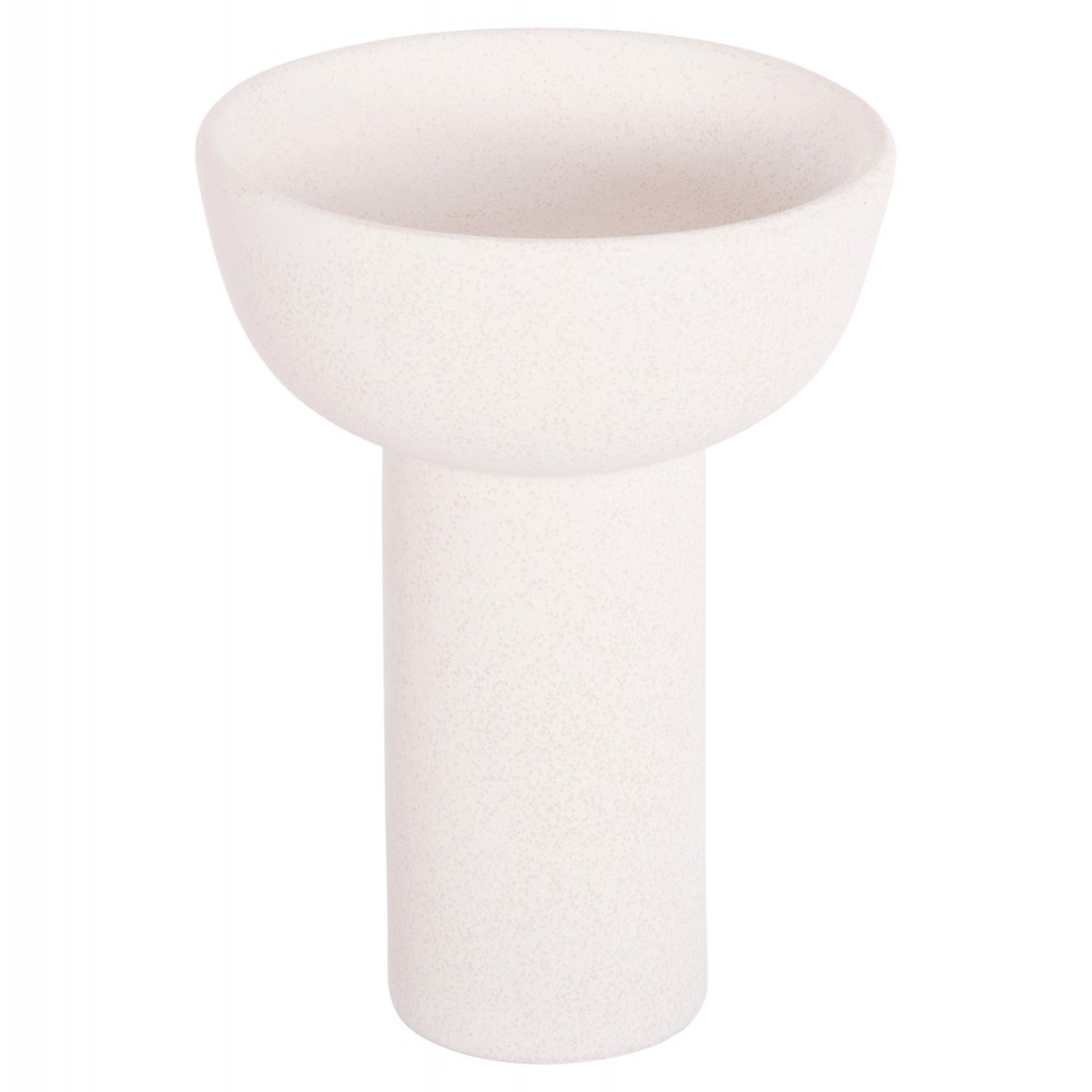 ΕΠΙΤΡΑΠΕΖΙΟ ΚΕΡΑΜΙΚΟ ΔΙΑΚΟΣΜΗΤΙΚΟ ELENDIL HM4602.01 ΥΠΟΛΕΥΚΟ ΚΡΥΣΤΑΛΛΙΚΟ Φ23x32Υ εκ.