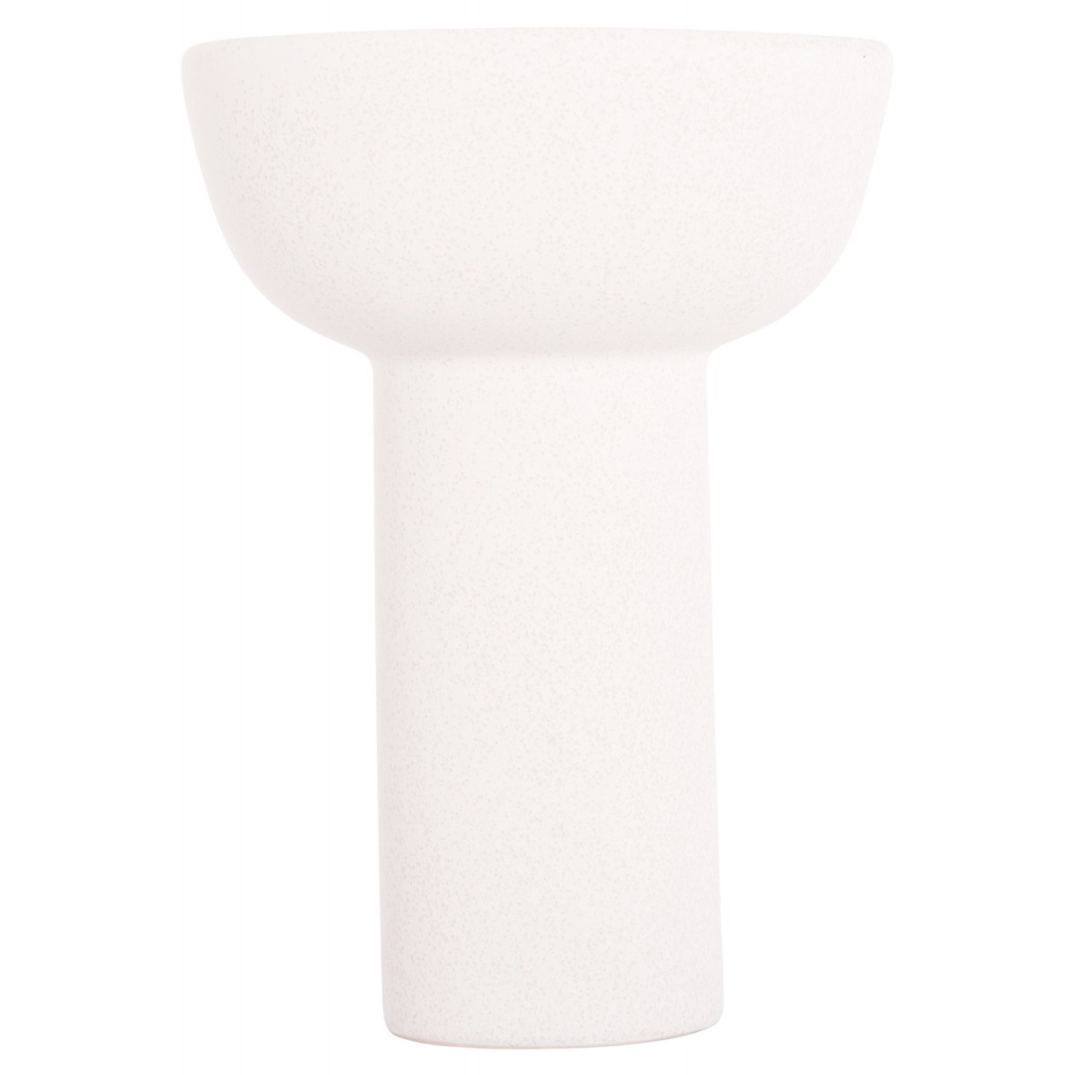 ΕΠΙΤΡΑΠΕΖΙΟ ΚΕΡΑΜΙΚΟ ΔΙΑΚΟΣΜΗΤΙΚΟ ELENDIL HM4602.01 ΥΠΟΛΕΥΚΟ ΚΡΥΣΤΑΛΛΙΚΟ Φ23x32Υ εκ.