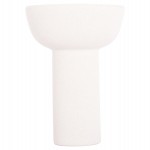 ΕΠΙΤΡΑΠΕΖΙΟ ΚΕΡΑΜΙΚΟ ΔΙΑΚΟΣΜΗΤΙΚΟ ELENDIL HM4602.01 ΥΠΟΛΕΥΚΟ ΚΡΥΣΤΑΛΛΙΚΟ Φ23x32Υ εκ.