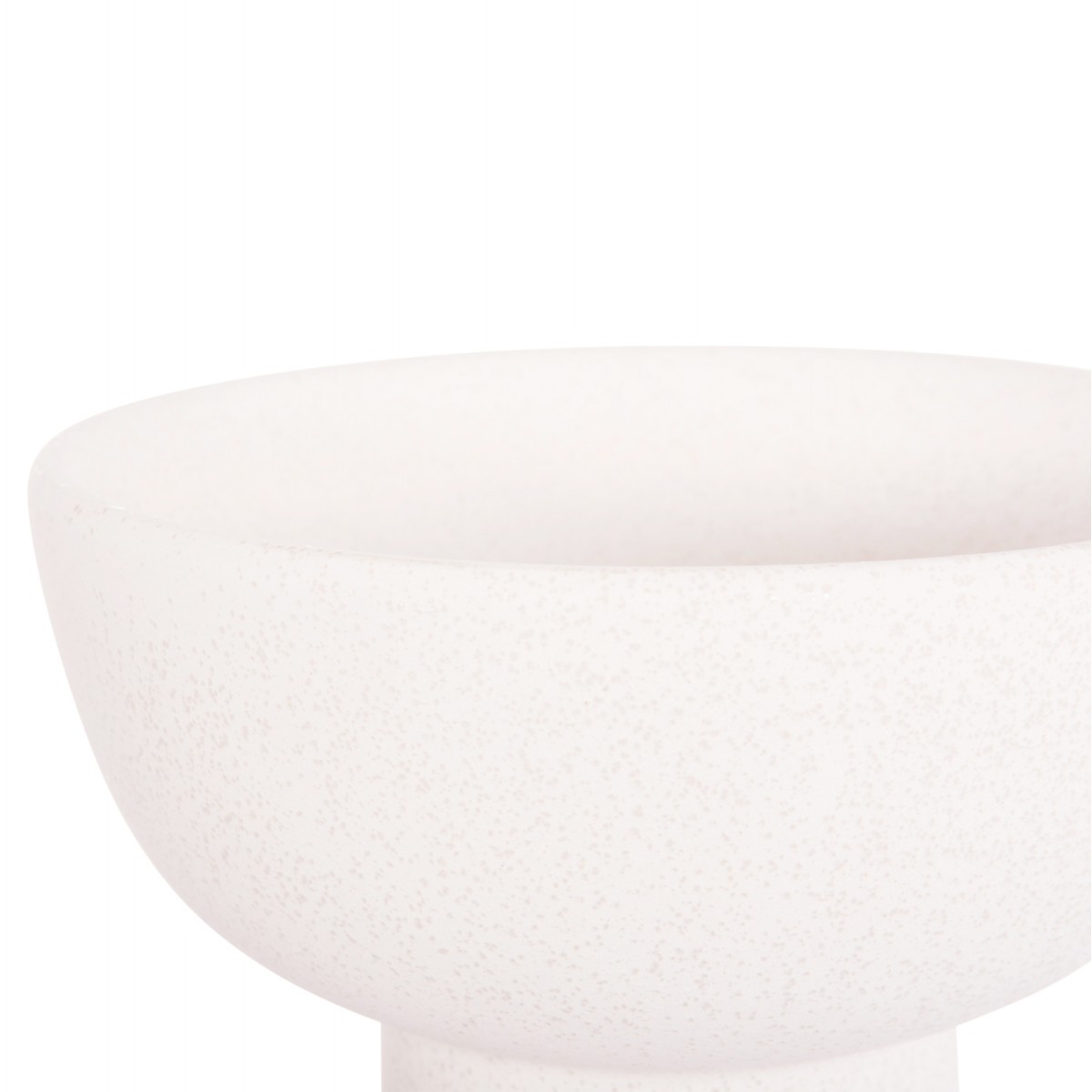 ΕΠΙΤΡΑΠΕΖΙΟ ΚΕΡΑΜΙΚΟ ΔΙΑΚΟΣΜΗΤΙΚΟ ELENDIL HM4602.01 ΥΠΟΛΕΥΚΟ ΚΡΥΣΤΑΛΛΙΚΟ Φ23x32Υ εκ.