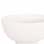 ΕΠΙΤΡΑΠΕΖΙΟ ΚΕΡΑΜΙΚΟ ΔΙΑΚΟΣΜΗΤΙΚΟ ELENDIL HM4602.01 ΥΠΟΛΕΥΚΟ ΚΡΥΣΤΑΛΛΙΚΟ Φ23x32Υ εκ.