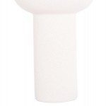 ΕΠΙΤΡΑΠΕΖΙΟ ΚΕΡΑΜΙΚΟ ΔΙΑΚΟΣΜΗΤΙΚΟ ELENDIL HM4602.01 ΥΠΟΛΕΥΚΟ ΚΡΥΣΤΑΛΛΙΚΟ Φ23x32Υ εκ.