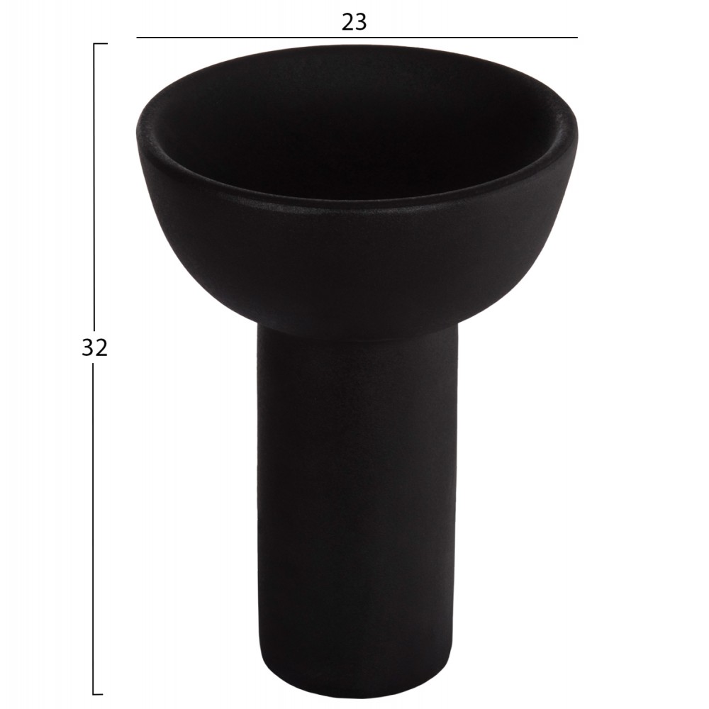 ΕΠΙΤΡΑΠΕΖΙΟ ΚΕΡΑΜΙΚΟ ΔΙΑΚΟΣΜΗΤΙΚΟ ELENDIL HM4602.02 ΜΑΥΡΟ ΜΑΤ Φ23x32Υ εκ