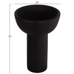 ΕΠΙΤΡΑΠΕΖΙΟ ΚΕΡΑΜΙΚΟ ΔΙΑΚΟΣΜΗΤΙΚΟ ELENDIL HM4602.02 ΜΑΥΡΟ ΜΑΤ Φ23x32Υ εκ