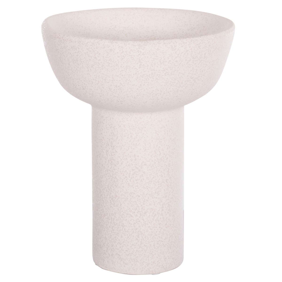 ΕΠΙΤΡΑΠΕΖΙΟ ΚΕΡΑΜΙΚΟ ΔΙΑΚΟΣΜΗΤΙΚΟ ELENDIL HM4603.01 ΥΠΟΛΕΥΚΟ ΚΡΥΣΤΑΛΛΙΚΟ Φ20x26,5Υεκ