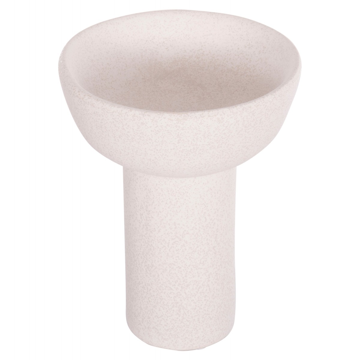 ΕΠΙΤΡΑΠΕΖΙΟ ΚΕΡΑΜΙΚΟ ΔΙΑΚΟΣΜΗΤΙΚΟ ELENDIL HM4603.01 ΥΠΟΛΕΥΚΟ ΚΡΥΣΤΑΛΛΙΚΟ Φ20x26,5Υεκ