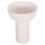 ΕΠΙΤΡΑΠΕΖΙΟ ΚΕΡΑΜΙΚΟ ΔΙΑΚΟΣΜΗΤΙΚΟ ELENDIL HM4603.01 ΥΠΟΛΕΥΚΟ ΚΡΥΣΤΑΛΛΙΚΟ Φ20x26,5Υεκ