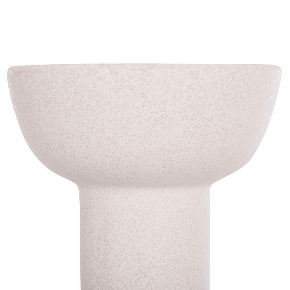 ΕΠΙΤΡΑΠΕΖΙΟ ΚΕΡΑΜΙΚΟ ΔΙΑΚΟΣΜΗΤΙΚΟ ELENDIL HM4603.01 ΥΠΟΛΕΥΚΟ ΚΡΥΣΤΑΛΛΙΚΟ Φ20x26,5Υεκ